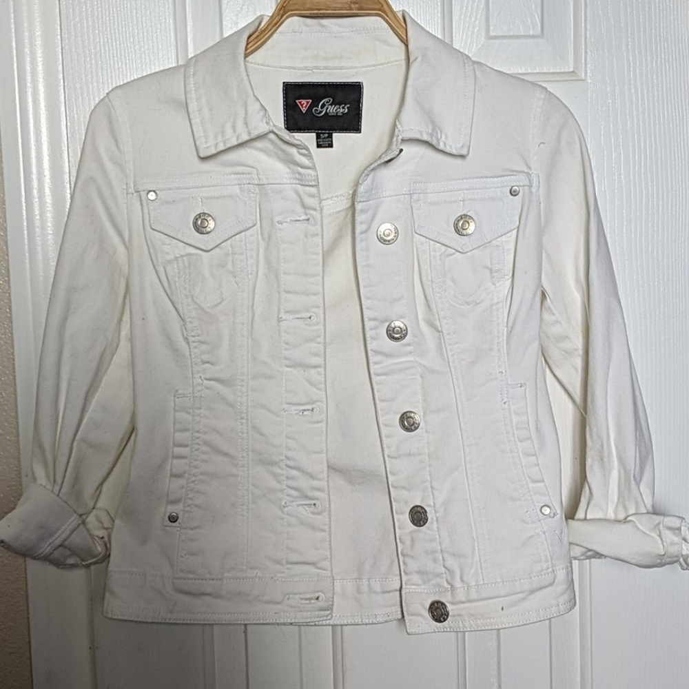 Guess White Jean Jacket